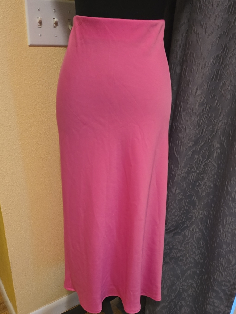Bright Pink Midi Skirt